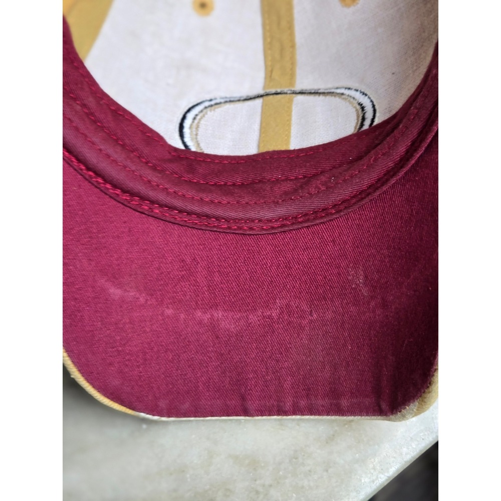 NFL San Francisco 49ers Hat Mustard Yellow Burgundy Adjustable Strapback Cap - Picture 6 of 9